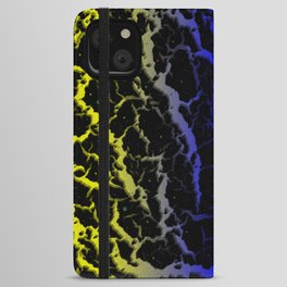 Cracked Space Lava - Yellow/Blue iPhone Wallet Case