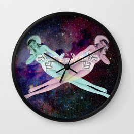 Bikini Girls in Space Wall Clock