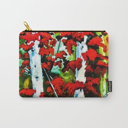 red trees Carry-All Pouch | Oil, Forest, Pillow, Clock, Handpainted, Trees, Retro, Landscape, Abstract, Painting 