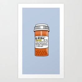 Boba Pills Art Print