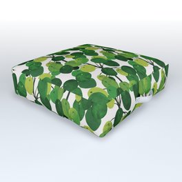 Pilea Peperomioides interior plant Outdoor Floor Cushion | Illustration, Nature, Painting, Acrylic, Floral, Interiorplants, Ficus, Green, Curated, Pilea 