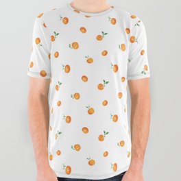 Clementines Watercolor Painting All Over Graphic Tee