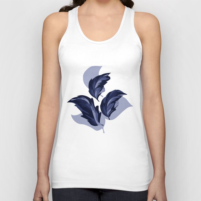 Blue leaves pattern matching to Blue butterflies Tank Top