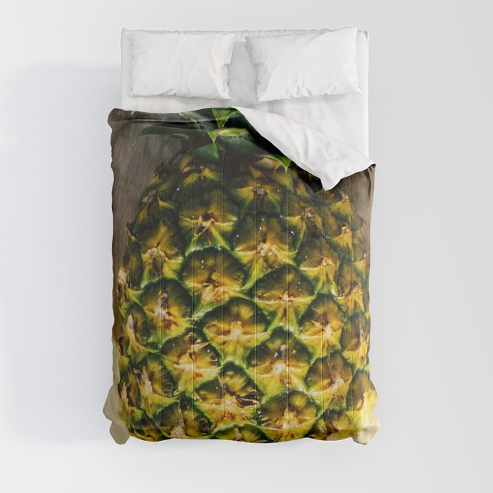 Pineapple on the beach Comforter
