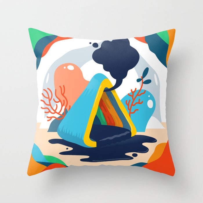 Lost Crystal Throw Pillow