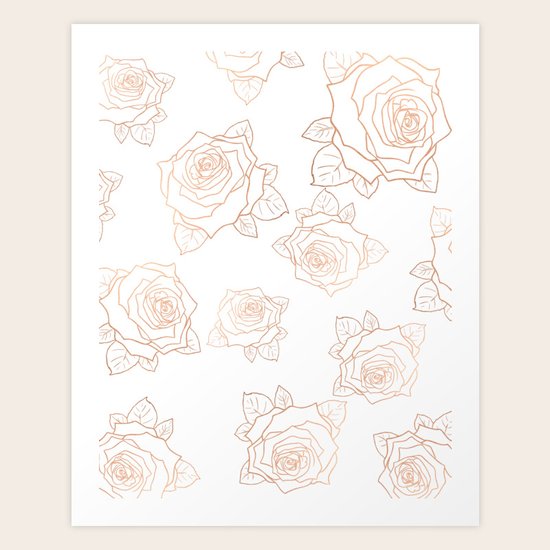 Metallic Roses Art Print