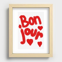 Bonjour Recessed Framed Print