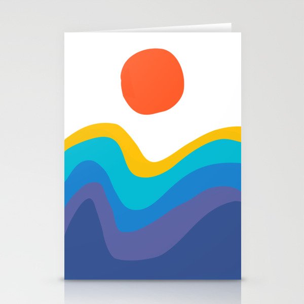 Abstract Y Minimum Colorful Pattern Stationery Cards