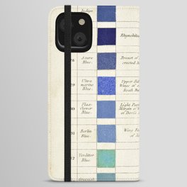 Blues by Patrick Syme from "Werner’s Nomenclature of Colours" (1821) iPhone Wallet Case