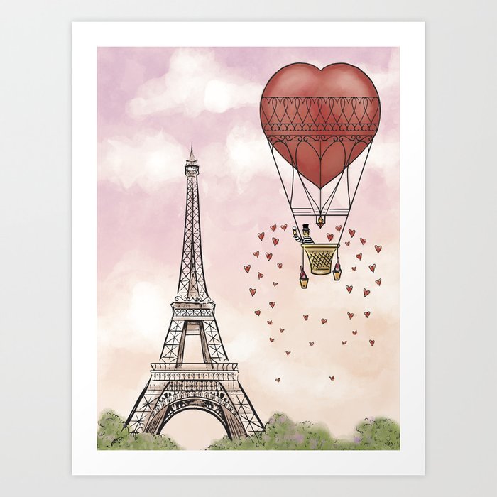From Paris, With Love Art Print