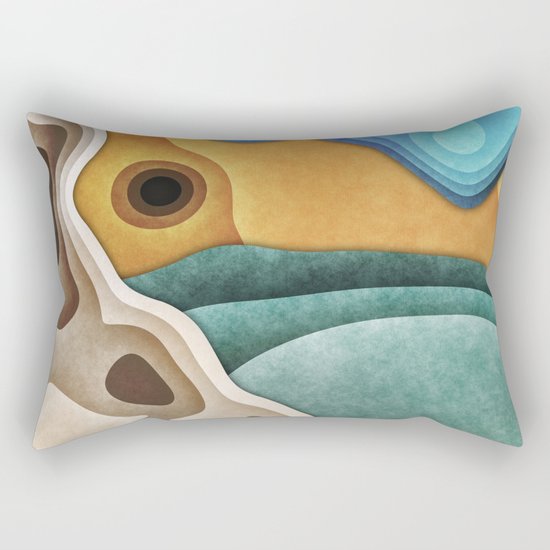 Landscape of Layers Rectangular Pillow