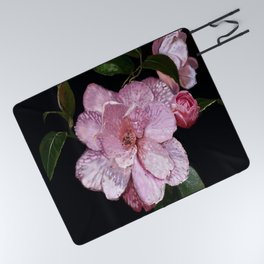 Camellia. Botanical illustration. Picnic Blanket