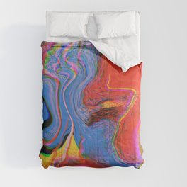 Abstract Glitch Wave Pop Halftone Art by Emmanuel Signorino Comforter