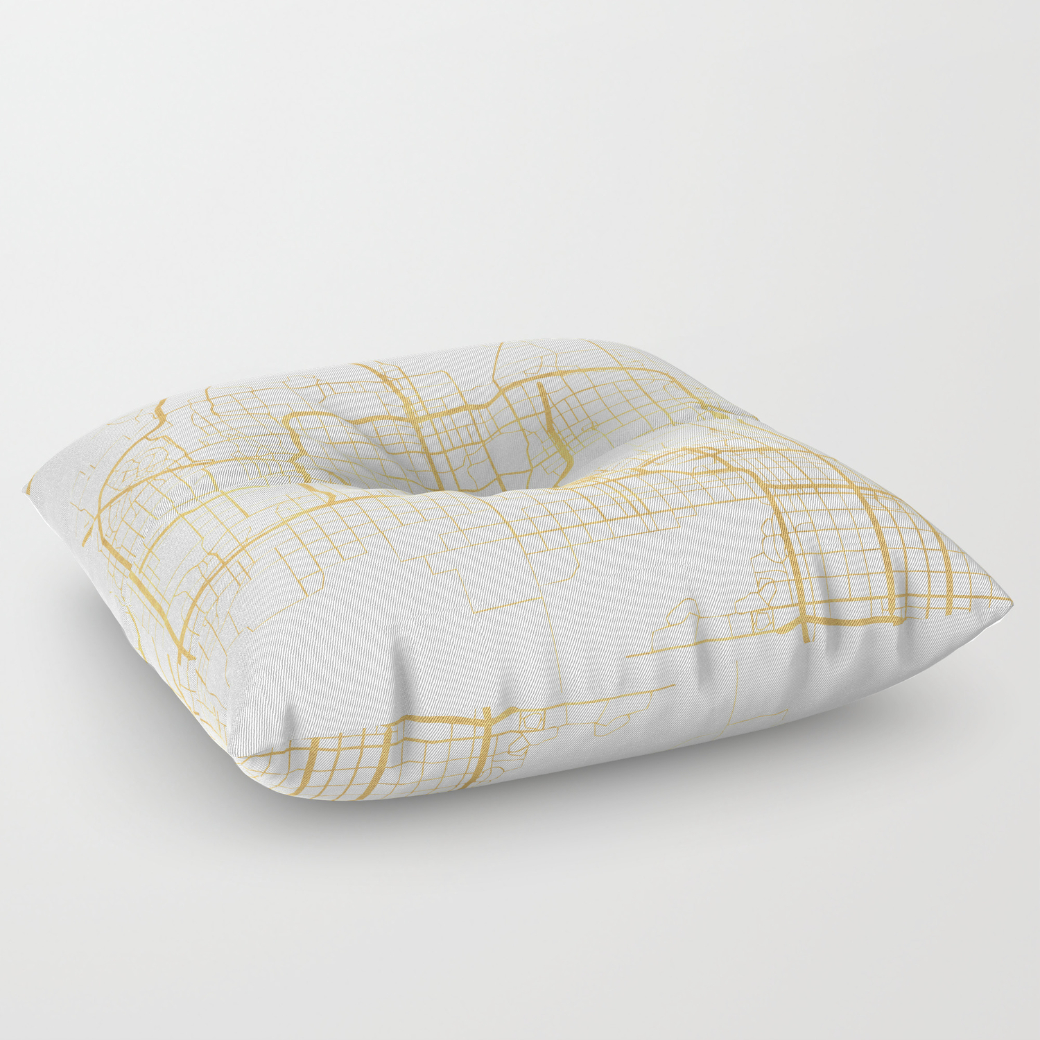 Phoenix Arizona City Street Map Art Floor Pillow By Deificusart