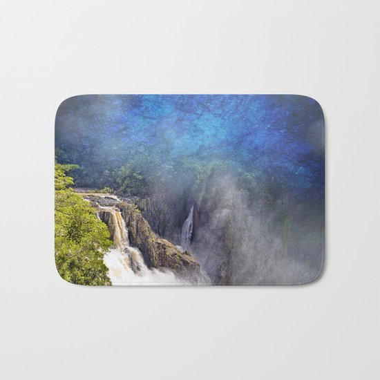 Wild waterfall in abstract Bath Mat