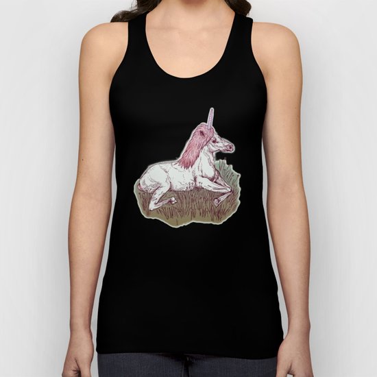 The Resting Unicorn Unisex Tank Top