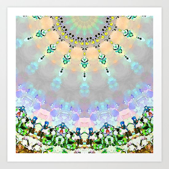 Abstract Sunshine Mosaic Art Print