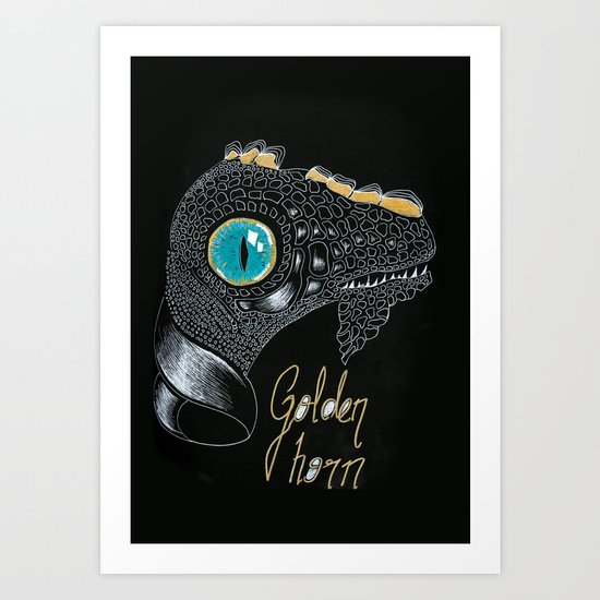 Golden Horn Art Print