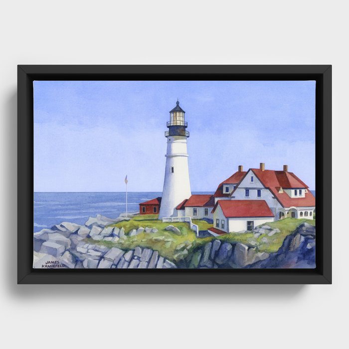 Portland Head Lighthouse Framed Canvas