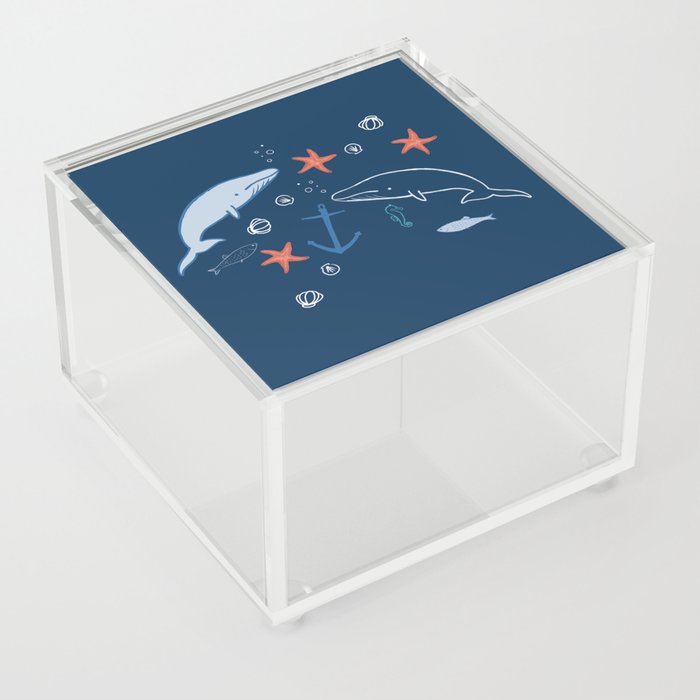 Sea Life and Anchor Acrylic Box
