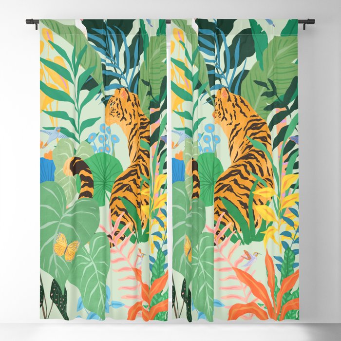 Tiger in Jungle  Blackout Curtain