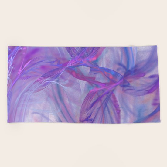 blue love Beach Towel