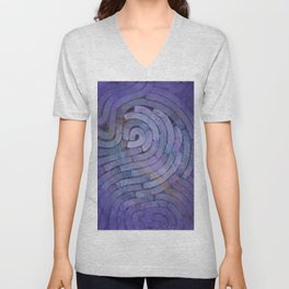'Careful Where You Stand, In Violet' Unisex V-Neck