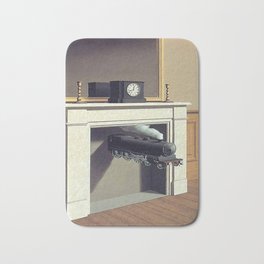 Time transfixed Rene Magritte  Bath Mat | Renemagritte, Thelovers, Curated, Artist, Renemagrittefacts, Surrealist, Rene, Thisisnotapipe, Museum, Renemagritteapple 