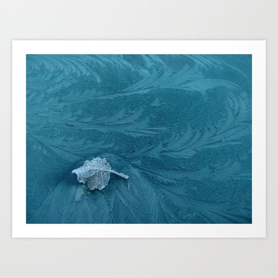 a leaf in the current Art Print