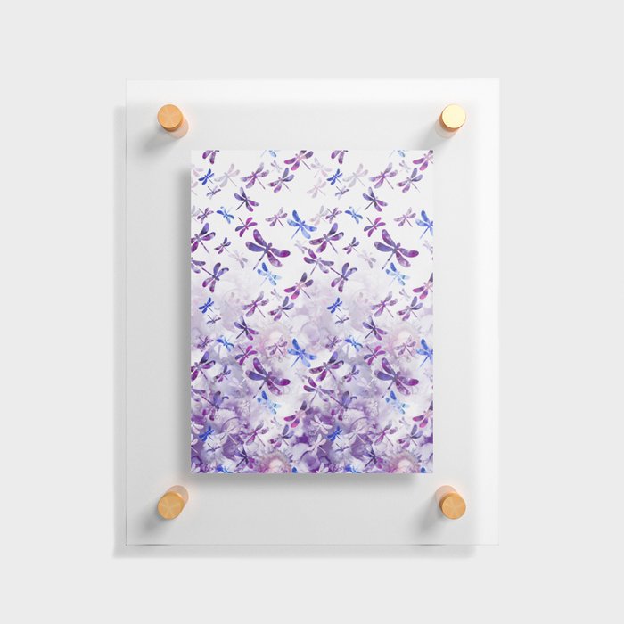 Dragonfly Lullaby in Pantone Ultraviolet Purple Floating Acrylic Print