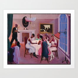 1926 African American Masterpiece "Cocktails" by Archibald Motley Art Print