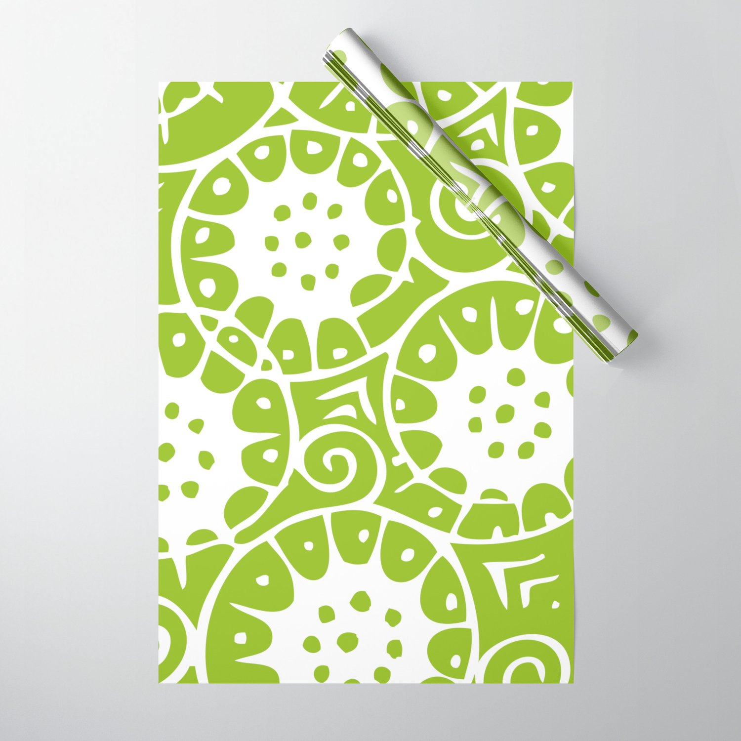 Lime Swirl Pattern Swirl Pattern Abstract Patterns Green And White Wrapping Paper By Eclecticatheart Society6