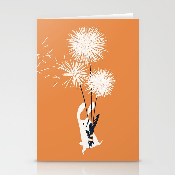Bunny and Dandelion Bouquet Stationery Cards