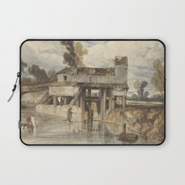 Landscape with water mill, Alexandre-Gabriel Decamps, 1813 - 1860 Laptop Sleeve