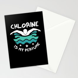 Swimmer Chlorine Is My Perfume Stationery Card