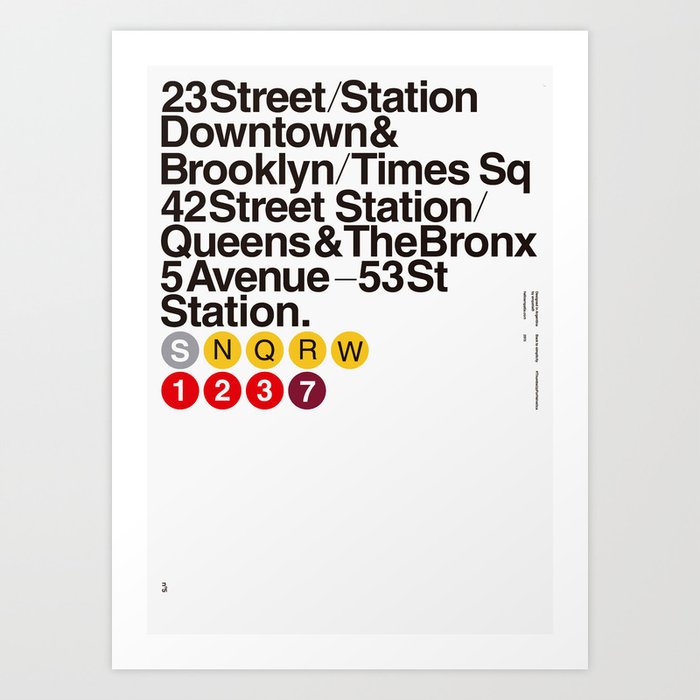 Nº5. Helvetica Posters by empatía® Art Print