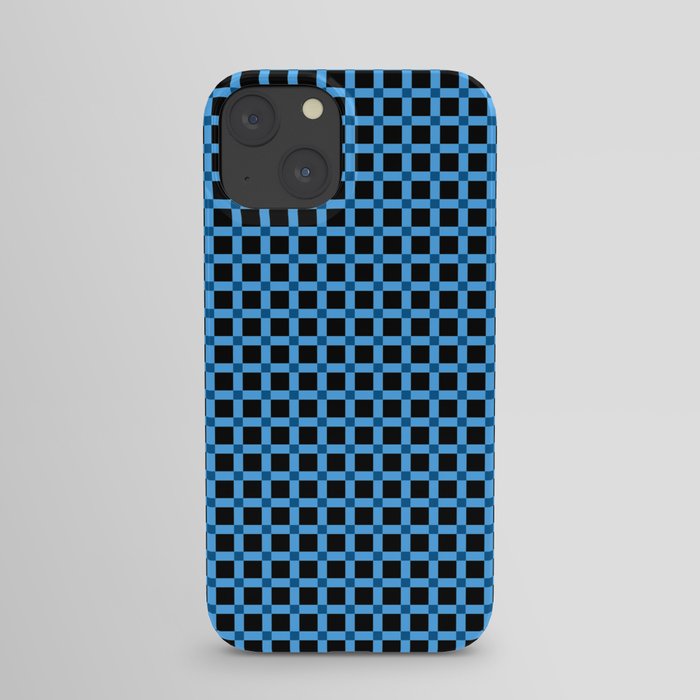 Blue Gingham - 01 iPhone Case