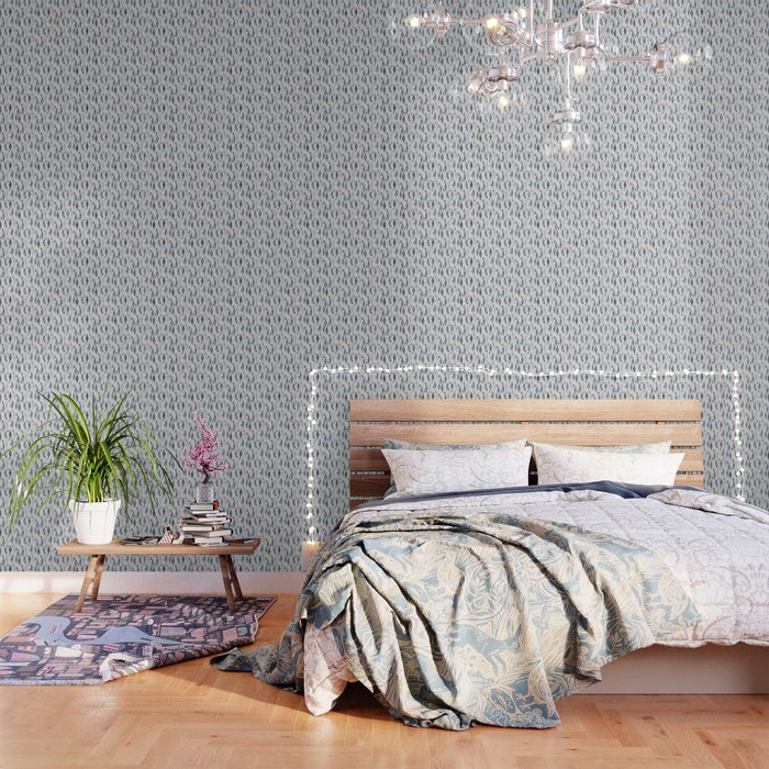 Danish Diamond In Blue Grey Wallpaper By Beckybailey1