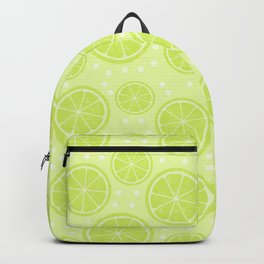 Summer Lime Pattern Backpack | Juice, Juicy, Bitter, Marglife, Lime, Lemon, Sour, Sweet, Green, Digital 