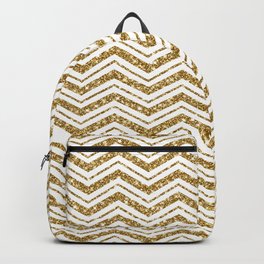 gold chevron pattern Backpack