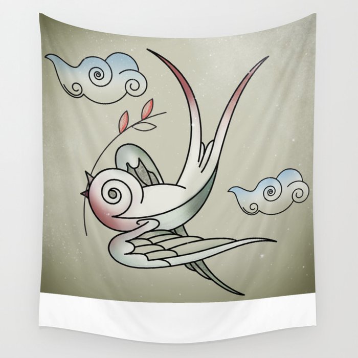 Sparrow Wall Tapestry