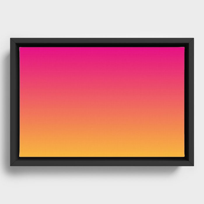 Ombre | Color Gradients | Gradient | Two Tone | Pink | Orange | Framed Canvas