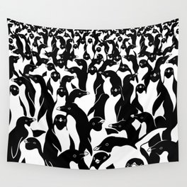 meanwhile penguins Wall Tapestry