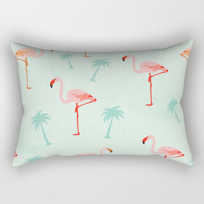 Vintage Flamingos Rectangular Pillow