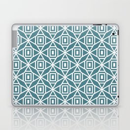 Teal and White Rectangle Shape Pattern Pairs DV 2022 Popular Colour Wish Upon a Star 0668 Laptop Skin