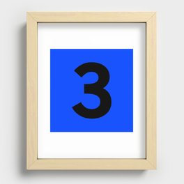 Number 3 (Black & Blue) Recessed Framed Print