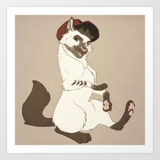 Cat Liam Art Print