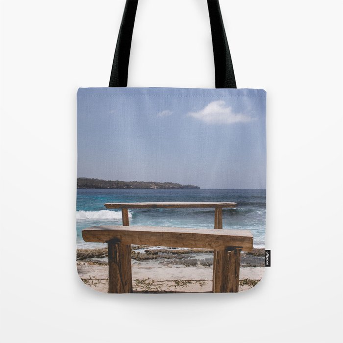 Bench with a view Tote Bag