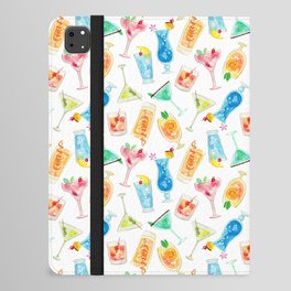 Colorful cocktails (white background)  iPad Folio Case