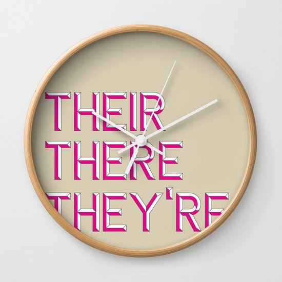 Their, There, They're Wall Clock